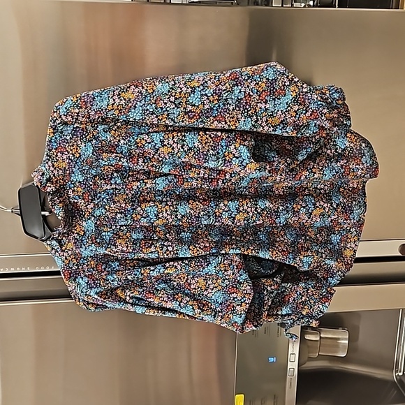 💕DOEN💕 The Rose Top ~ Navy Lady Bird Floral Print Small - Picture 13 of 16